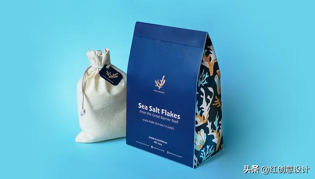 简洁与繁美的合理搭配，海盐礼品包装设计(图3)