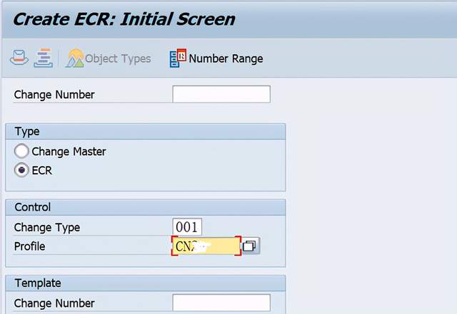 SAP PP ECR的Profile規定了用它可以修改哪些資料物件