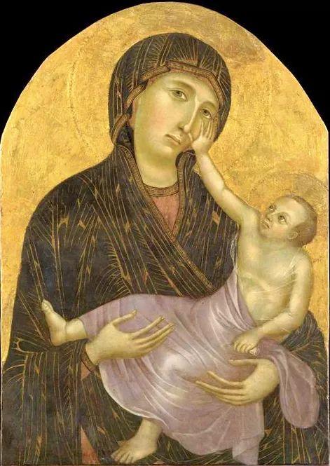 即杜乔的《卢切莱圣母(rucellai madonna,奇马布埃的《圣三一圣母