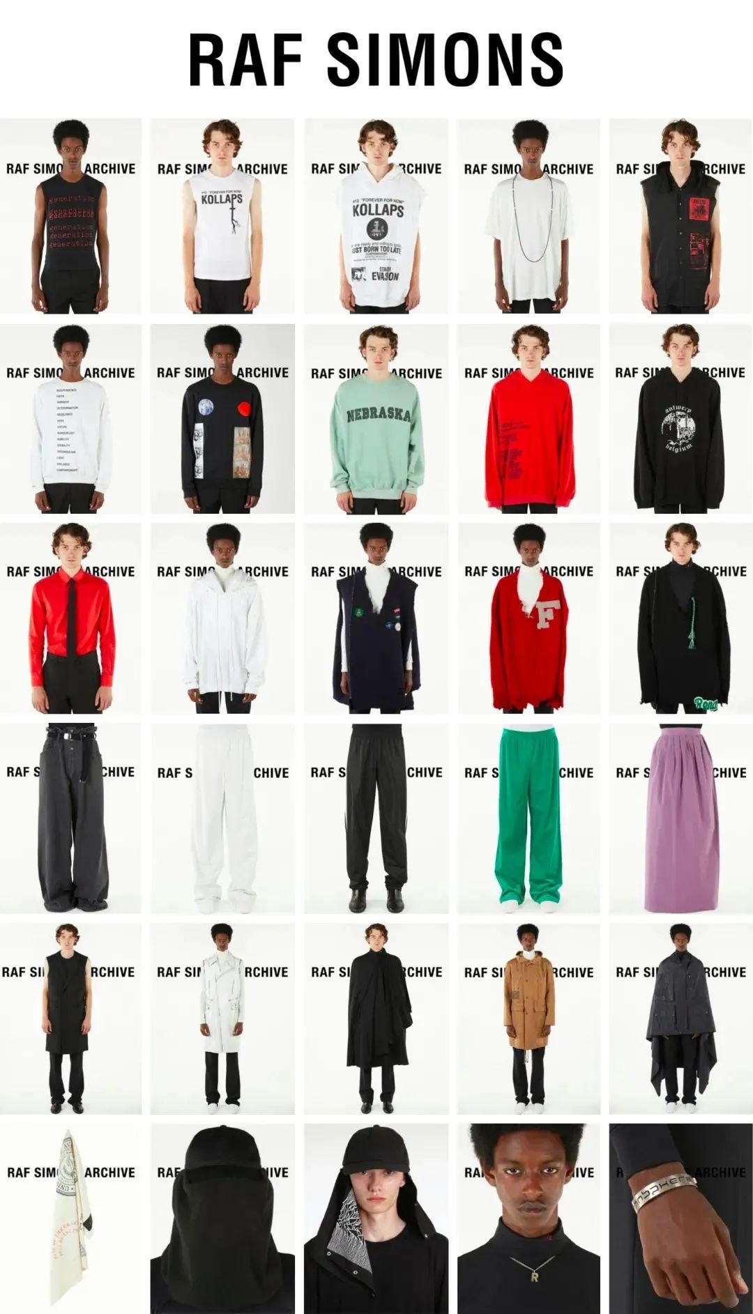 2005aw raf simons redux look book-