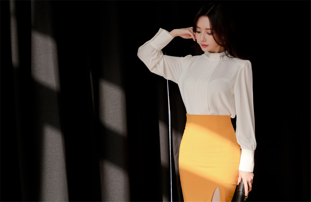 孙允珠丨费加罗白雪北欧宫廷高雅衬衫