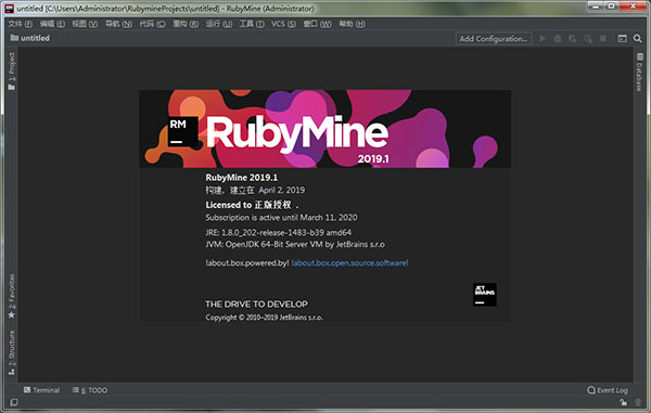 开发工具 JetBrains RubyMine v2020.3.2 汉化破解版下载