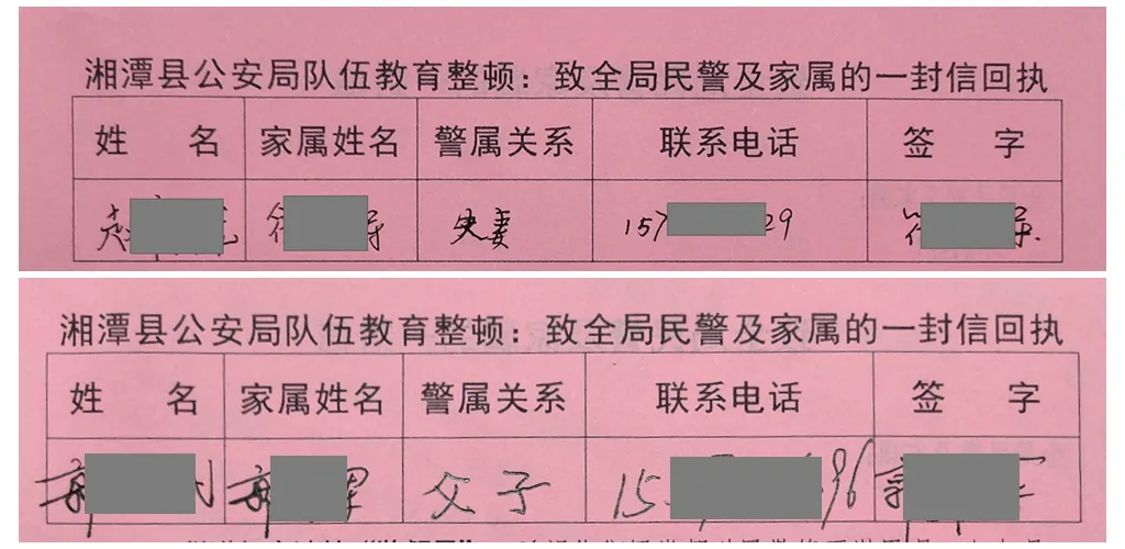 【教育整顿】湘潭县公安局致信全体警属，延伸警风监督